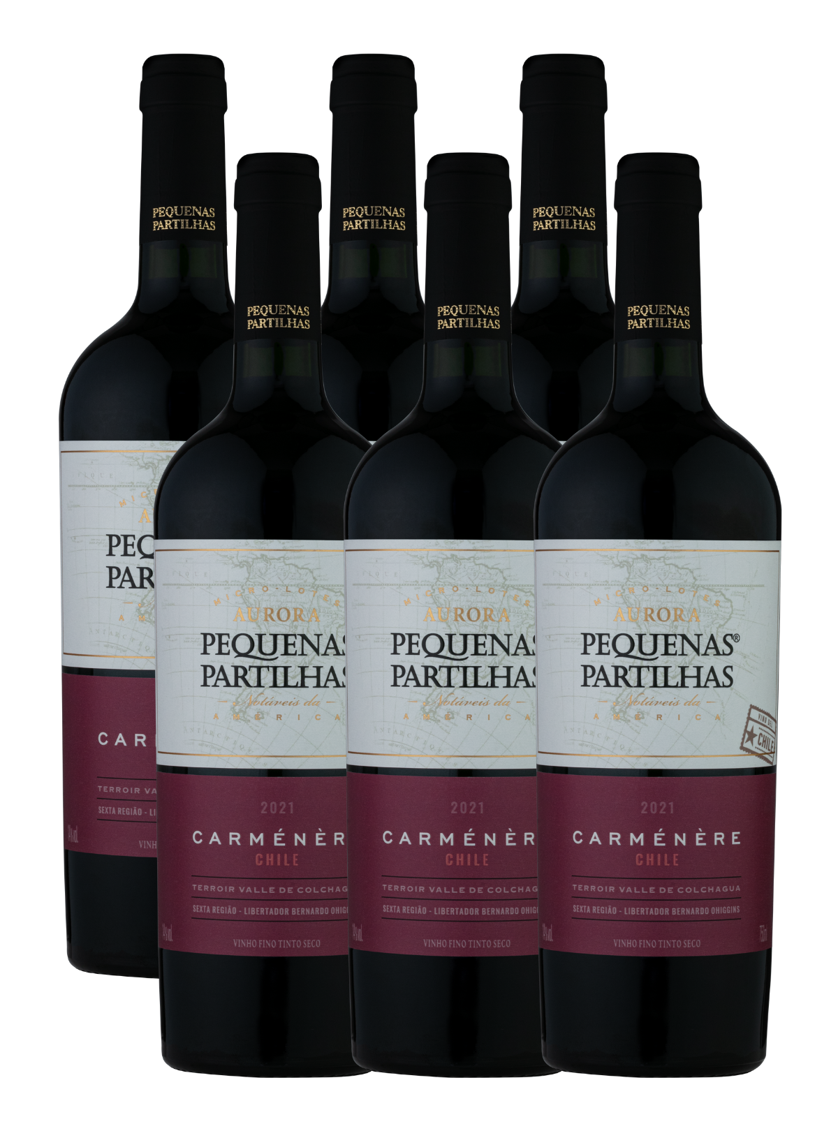 Kit Vinho Aurora Pequenas Partilhas Carménère - 6un