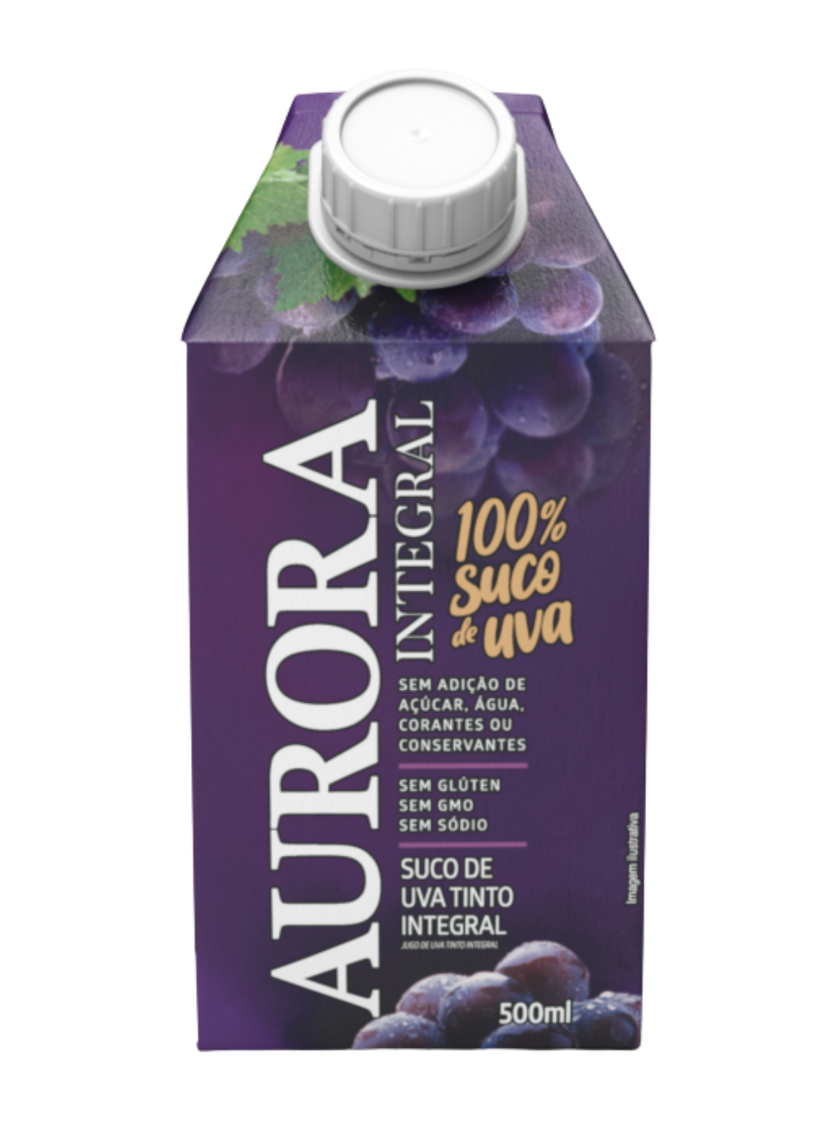 Suco Aurora Tinto Integral 500ml Tetra Pak