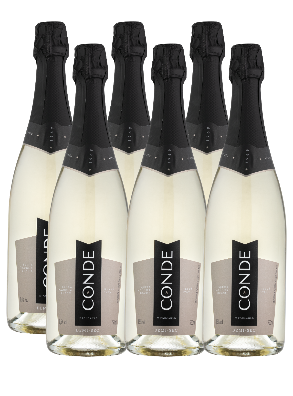 Conde de Foucauld Demi-Sec Branco - 6un