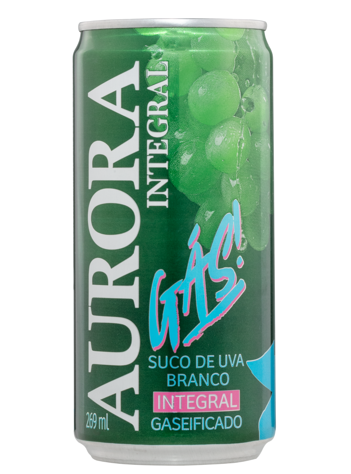 Suco Aurora Integral de Uva Branca Gaseificado Aurora Lata 269ml