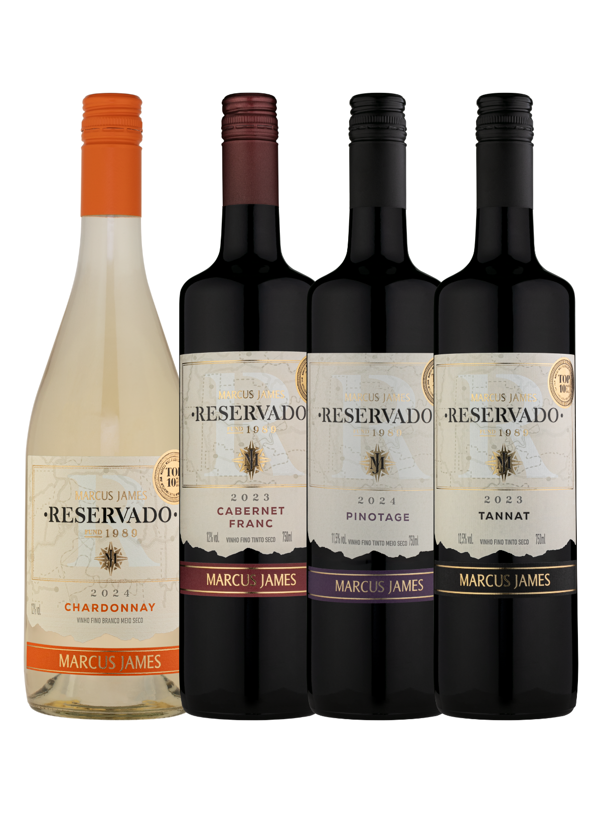 Kit Marcus James: vinhos Tannat, Pinotage, Cabernet Franc e Chardonnay