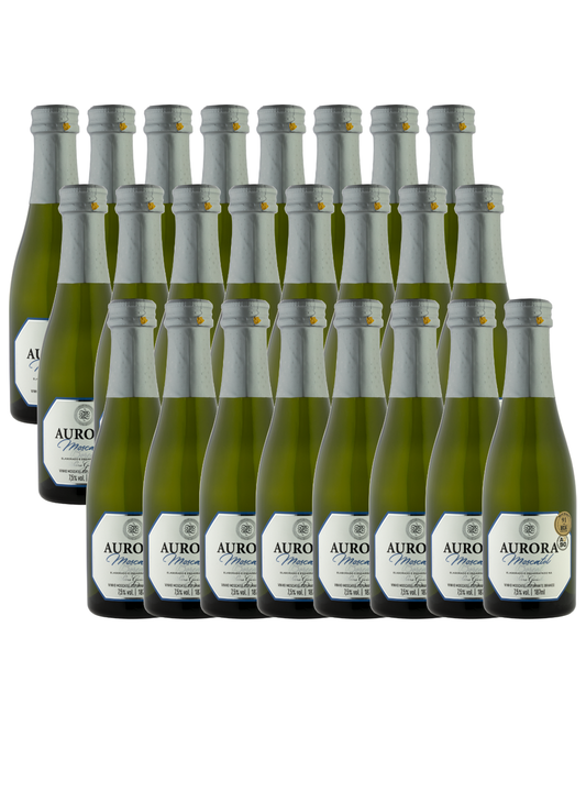 Mini Espumante Aurora Moscatel 187ml - Kit 24 unidades