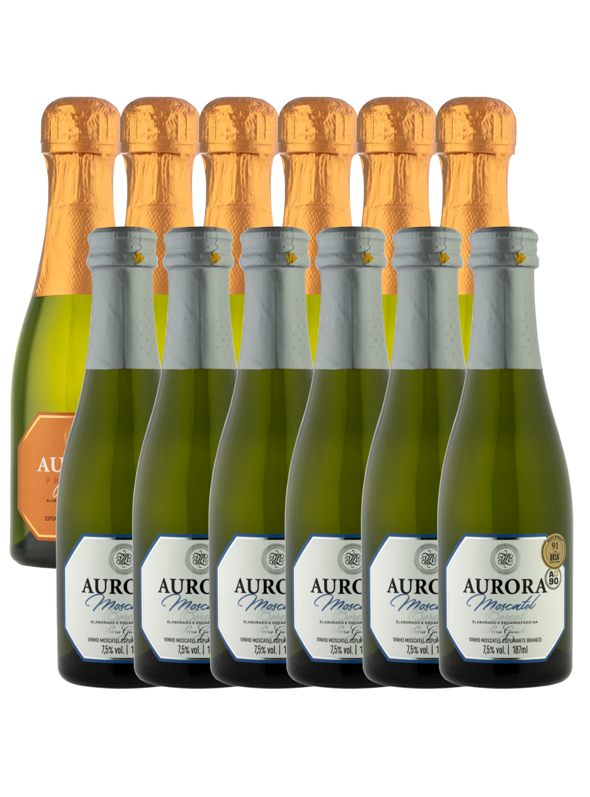 Kit Mini Prosecco e Moscatel - 12 unid.| Vinícola Aurora
