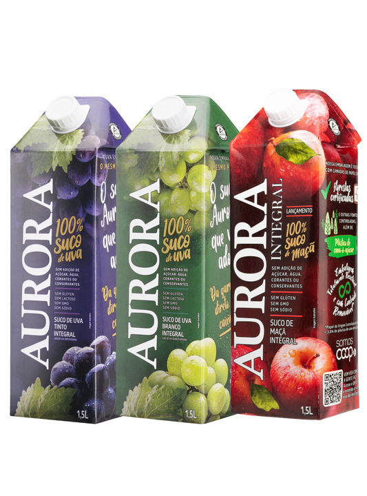 Suco Aurora Integral Tetra Pak 1,5L- 3un