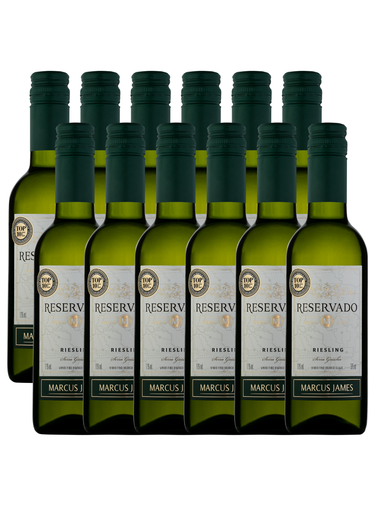 Kit Mini Vinho Marcus James Riesling 375ml - 12un