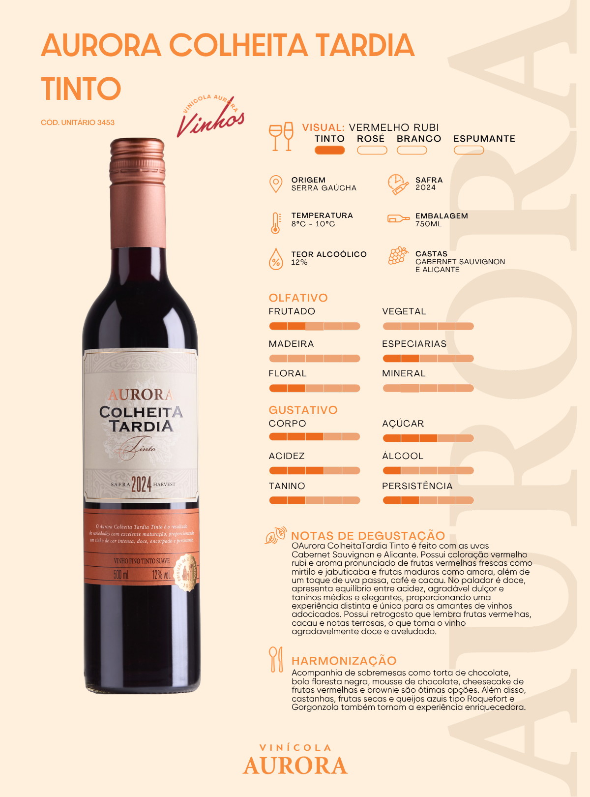 Aurora Colheita Tardia Tinto