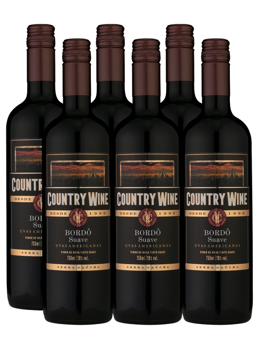 Country Wine Bordô Suave - 6un