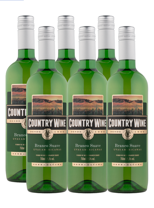 Country Wine Branco Suave - 6un