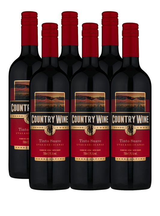 Country Wine Tinto Suave - 6un