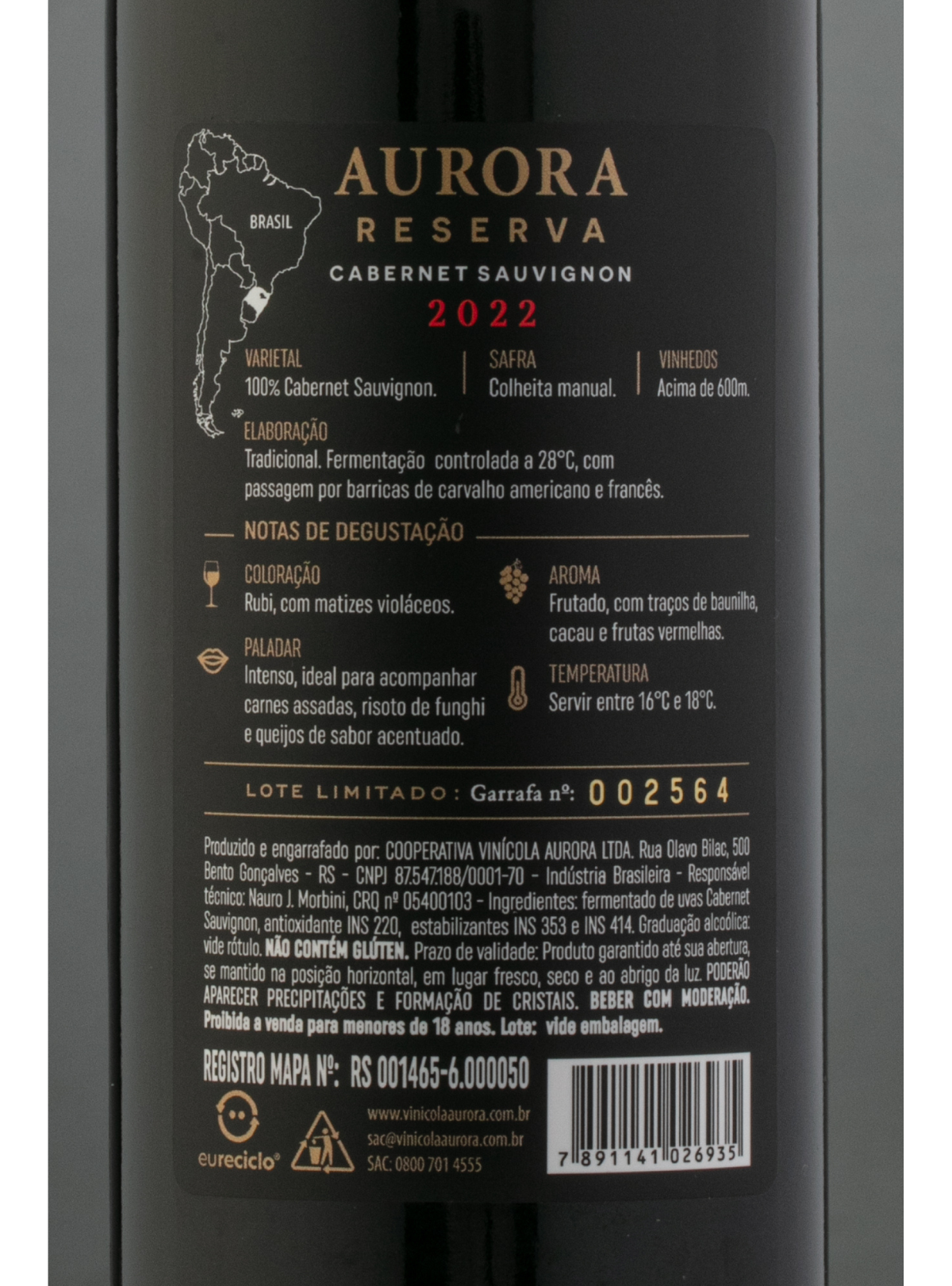 Mini Vinho Aurora Reserva Cabernet Sauvignon