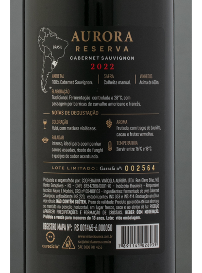 Mini Vinho Aurora Reserva Cabernet Sauvignon