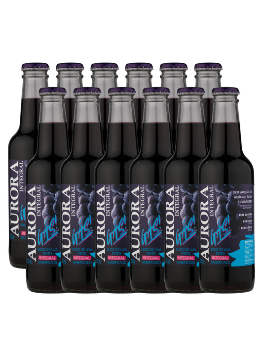 Kit Suco Aurora Integral Gaseificado de Uva Tinto - 12 unidades