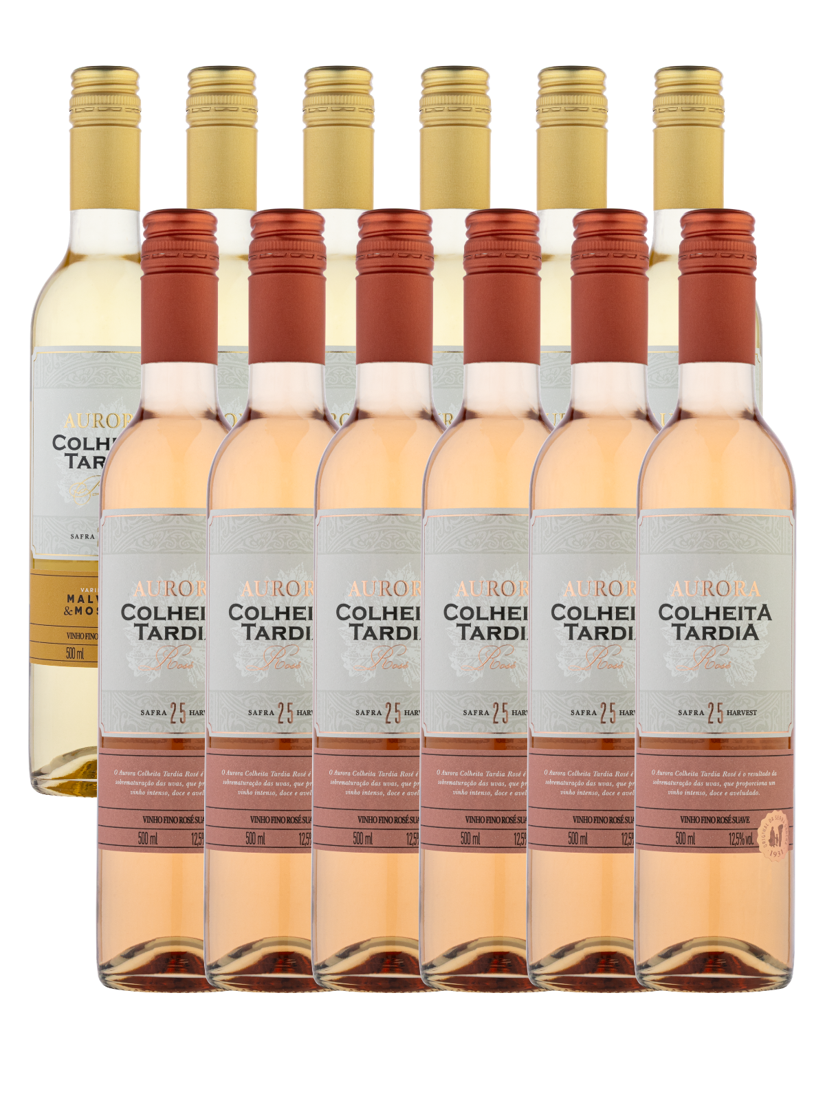 Kit Aurora Colheita Tardia Branco e Rosé - 12un