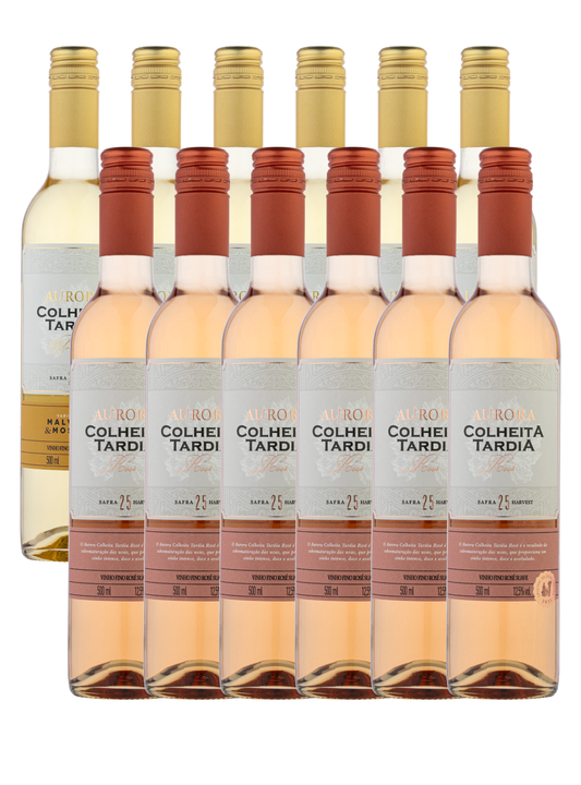 Kit Aurora Colheita Tardia Branco e Rosé - 12un