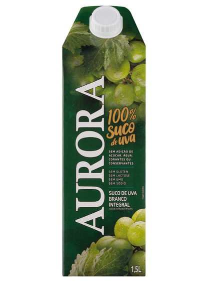 Suco Aurora Integral de Uva Branca Tetra Pak 1,5L