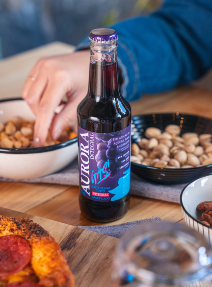 Suco Aurora Integral de Uva Tinto Gaseificado Aurora Garrafa 275ml