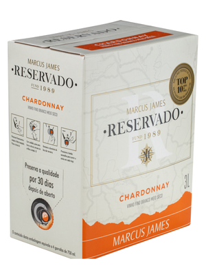 Vinho em Bag In Box Marcus James Chardonnay - 3 Litros