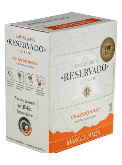 Vinho em Bag In Box Marcus James Chardonnay - 3 Litros
