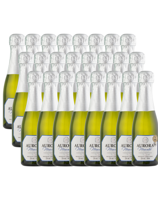 Mini Espumante Aurora Moscatel 187ml - Kit 24 unidades
