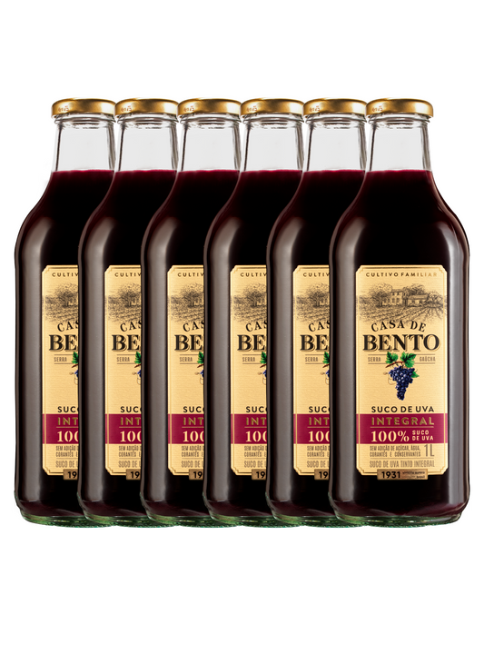 Kit Suco de Uva Casa de Bento 1L 6 unidades